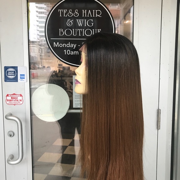 Wig ombré 1B/30 6X6 freeparting space hair Blende main image 5
